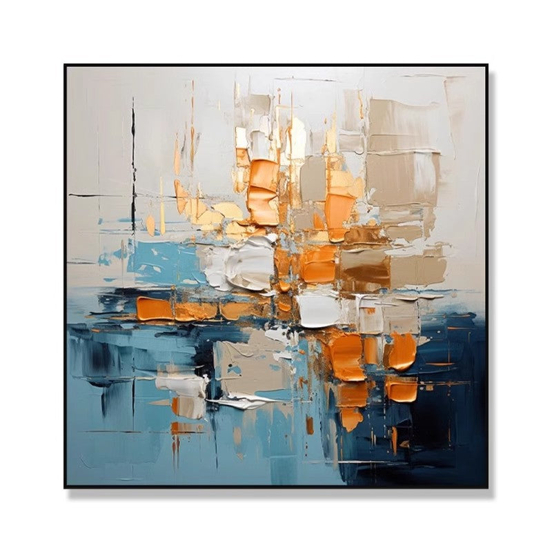 Textured Abstract Gold Leaf Canvas Wall Art Homeandso