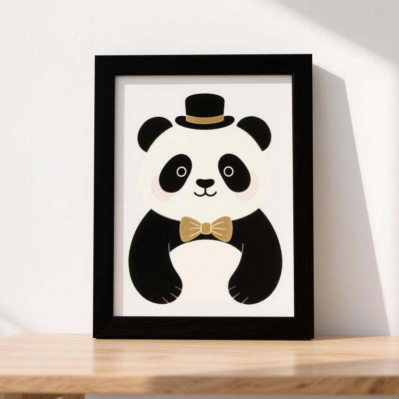 Whimsical Panda Illustration Frame