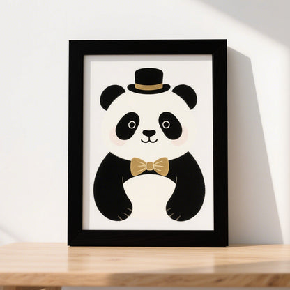 Whimsical Panda Illustration Frame