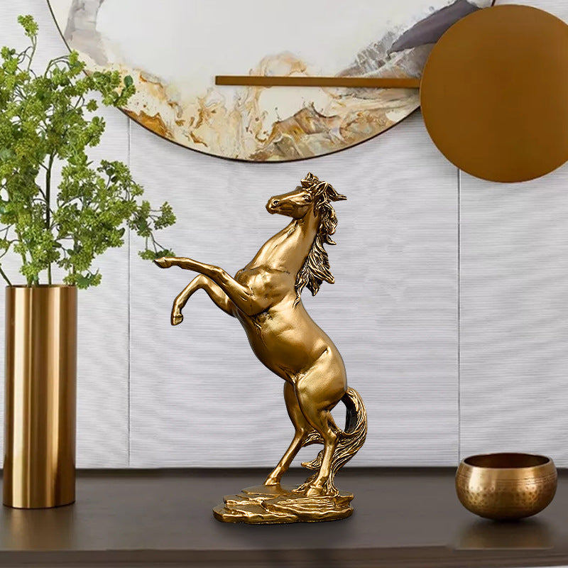 Decorative Rearing Horse Statue Homeandso