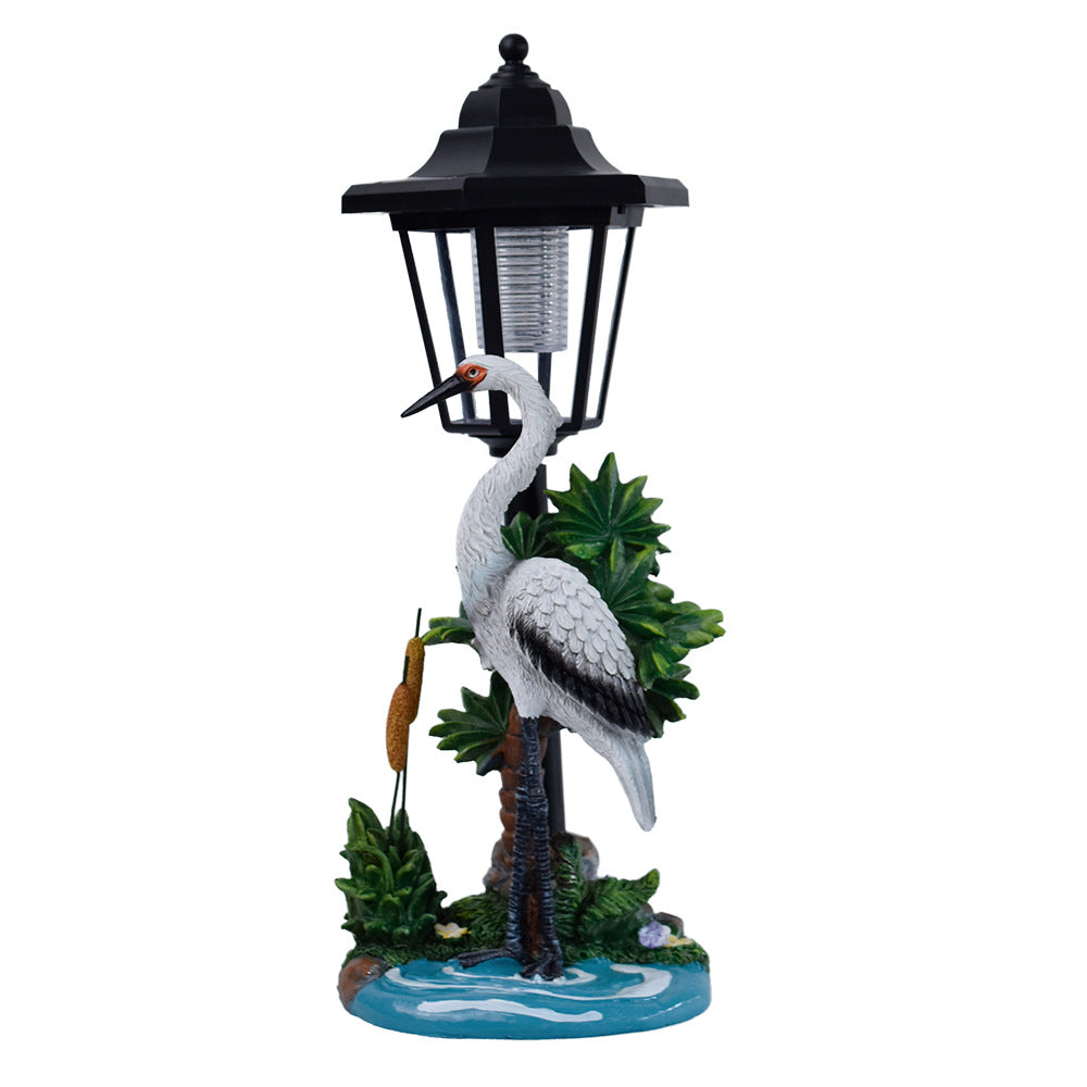 Decorative Crane Solar Lantern Homeandso