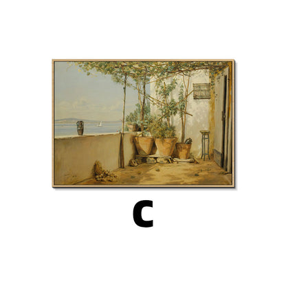 Framed Classic Impressionist Landscape Art Homeandso