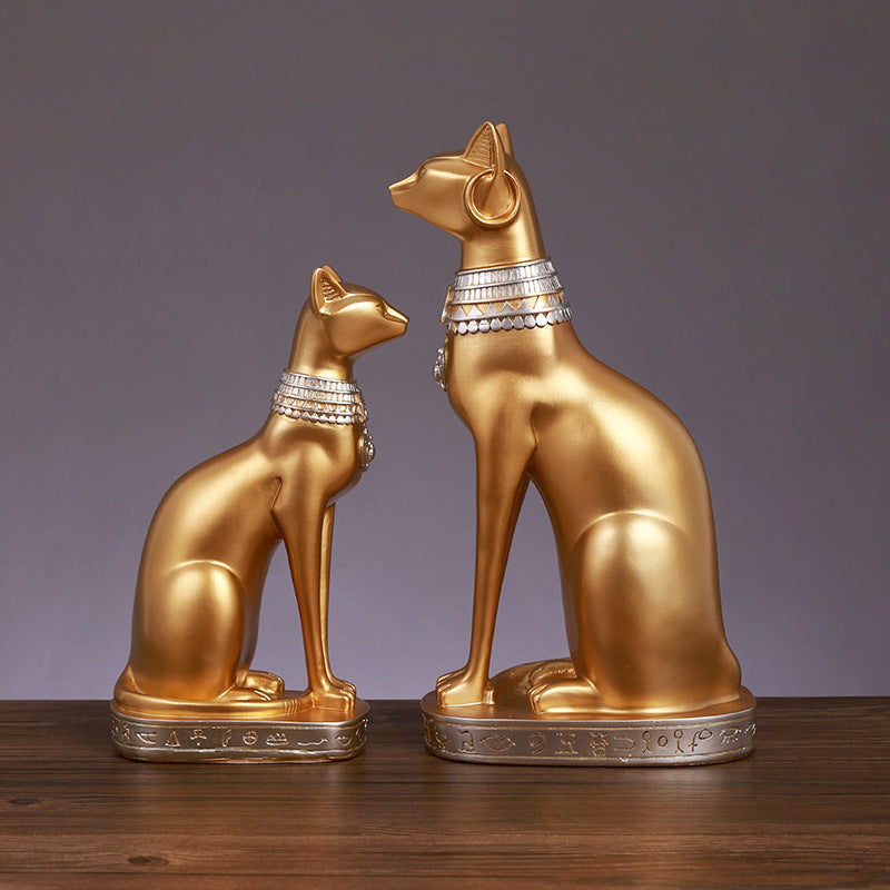 Elegant Egyptian Cat Figurine Homeandso