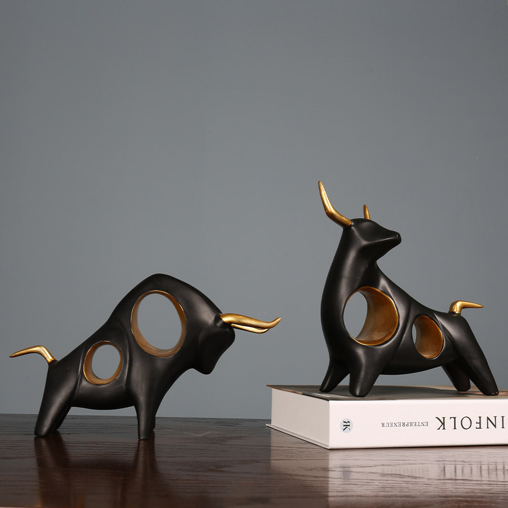 Artistic Bull Sculpture Homeandso