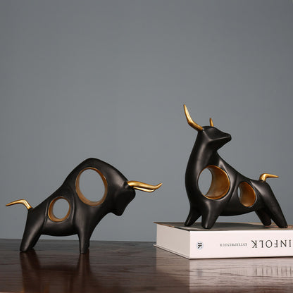 Artistic Bull Sculpture Homeandso