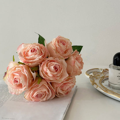 Lifelike Faux Rose Floral Arrangement