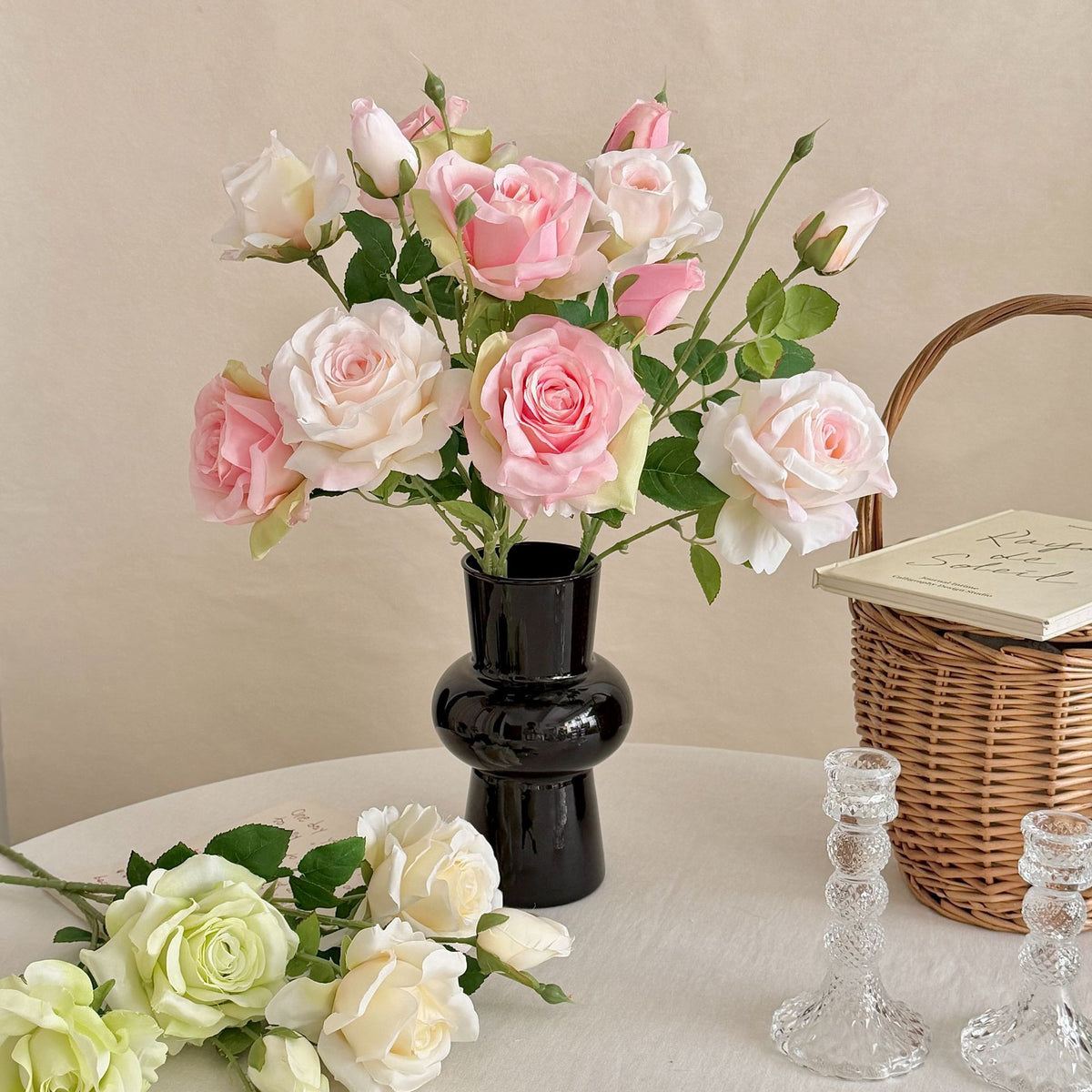 Faux Rose Stem Arrangement