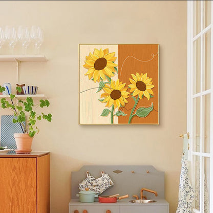Decorative Framed Sunflower Wall Art Homeandso