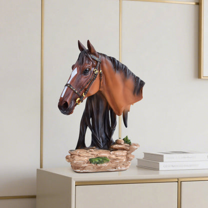 Elegant Horse Bust Sculpture Homeandso