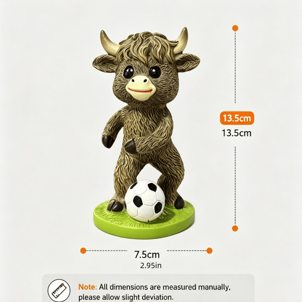 Cute Basketball Player Cow Figurine Homeandso