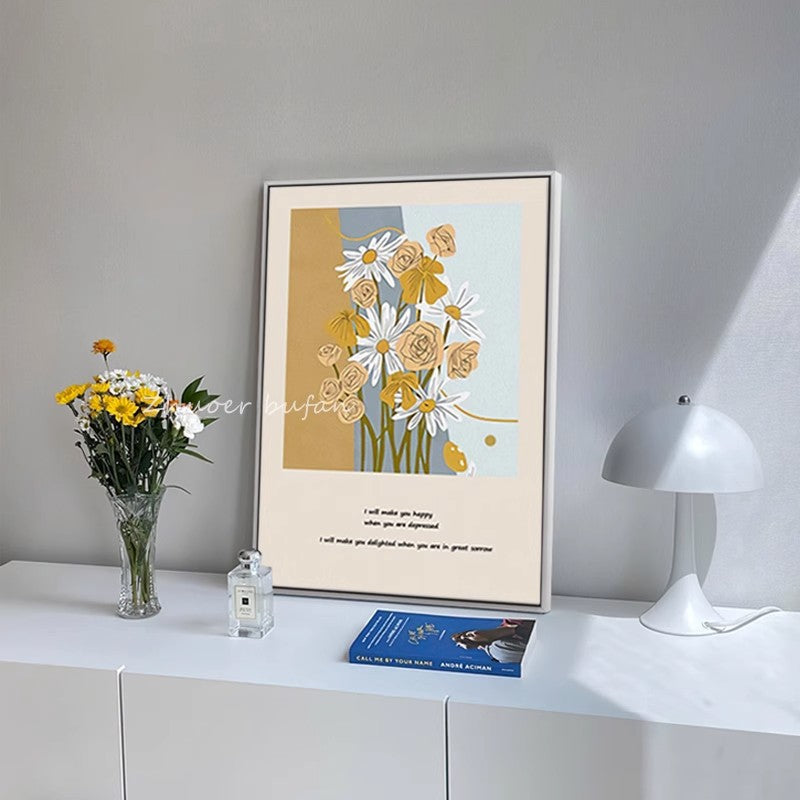 Decorative Framed Daisy Wall Art Homeandso
