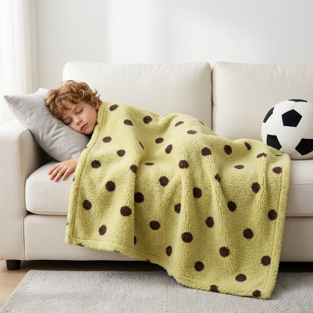 Zachte Polka Dot Fleece Deken