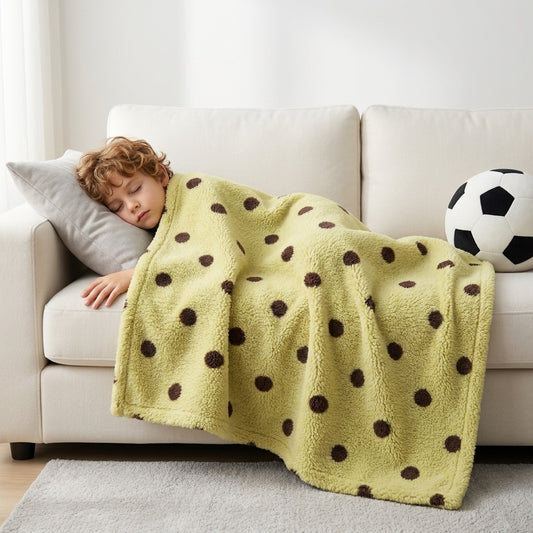 Zachte Polka Dot Fleece Deken