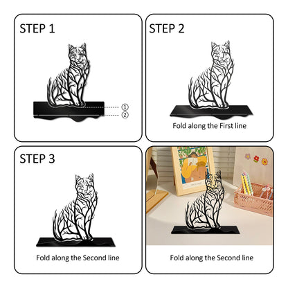 Artistic Cat Silhouette Stand Homeandso