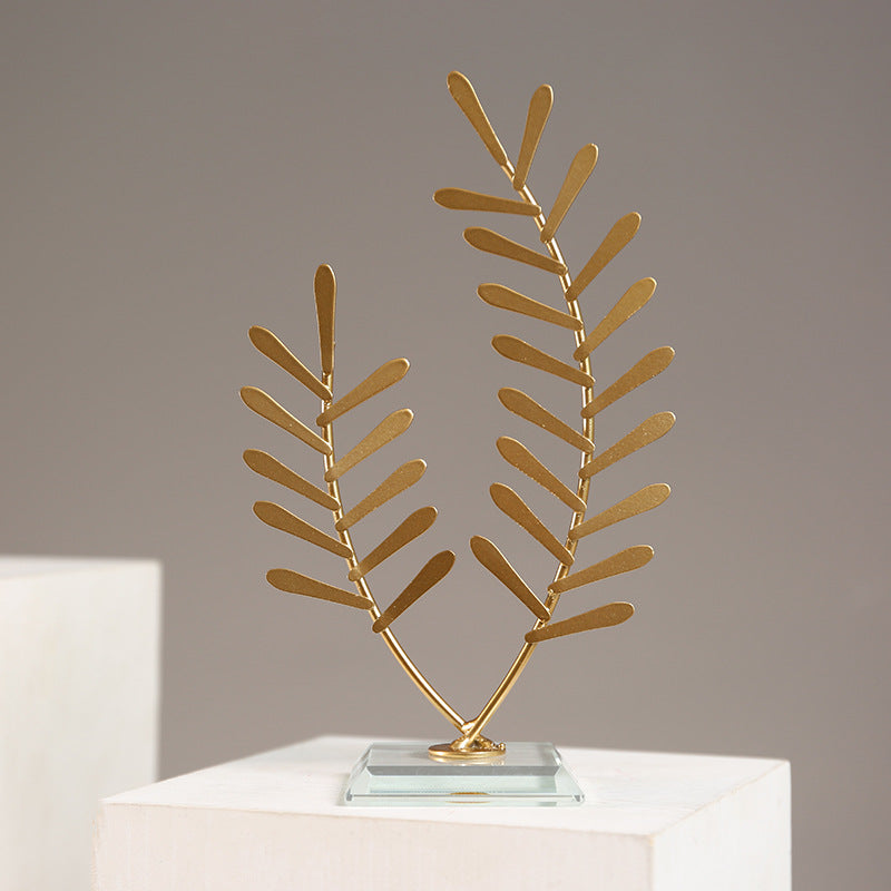 Gold Leaf Decorative Table Sculpture Homeandso