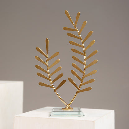 Gold Leaf Decorative Table Sculpture Homeandso