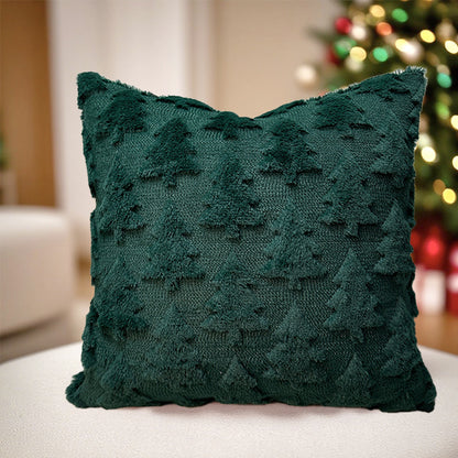 Textured Holiday-Themed Decorative Cushion