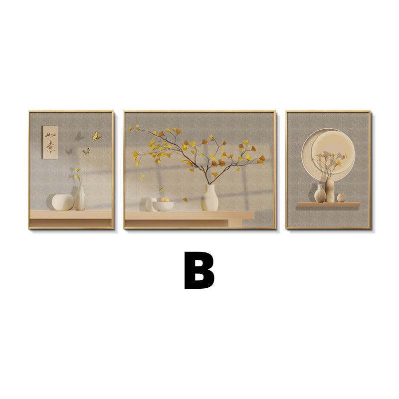 Elegant Botanical Framed Triptych Wall Art Homeandso