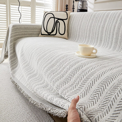 Decorative Foliage Print Throw Blanket