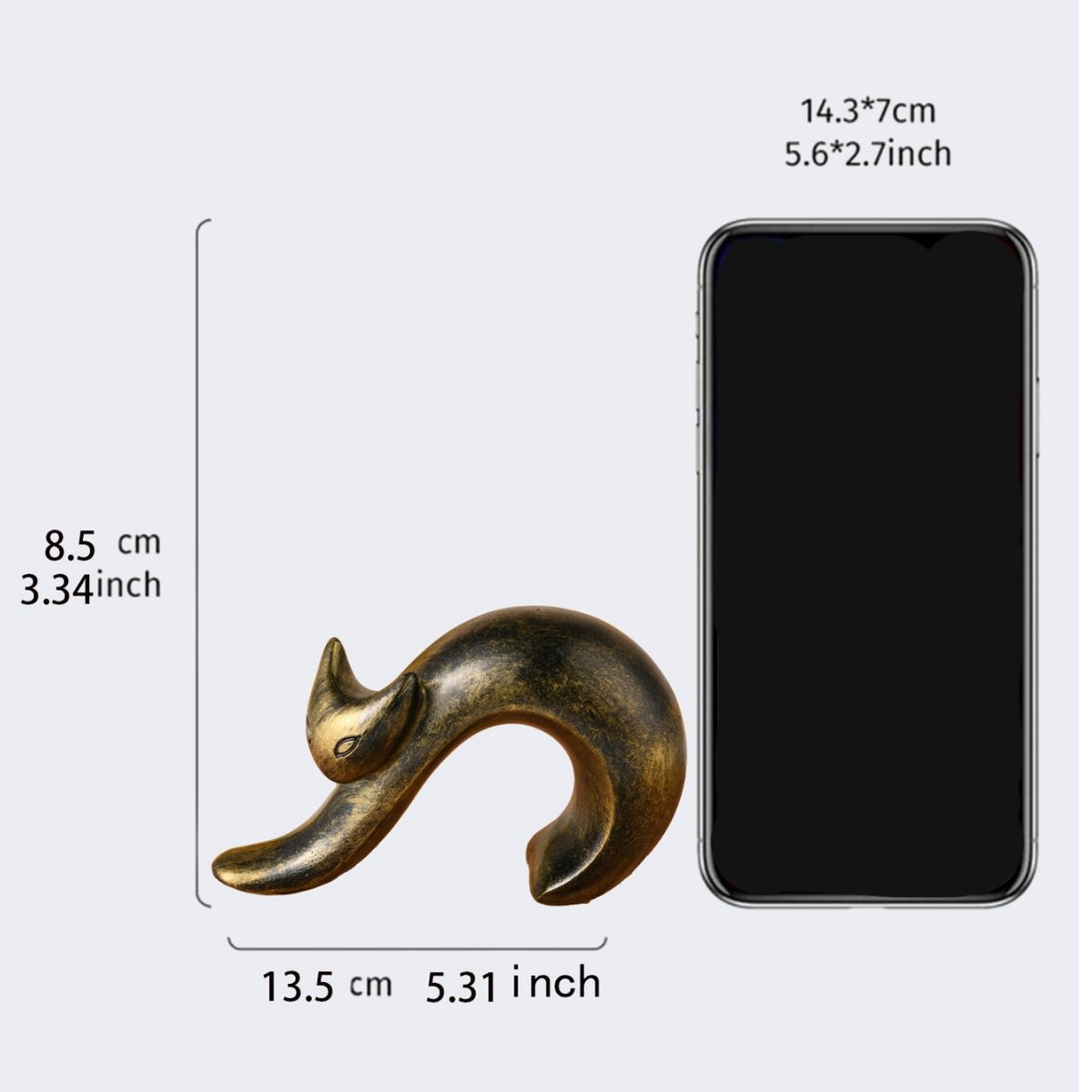 Modern Abstract Cat Figurine Homeandso