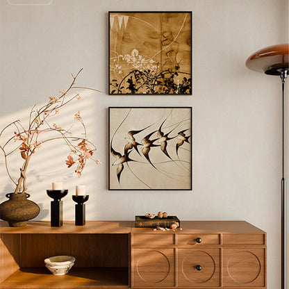 Elegant Framed Bird Silhouette Wall Art Homeandso