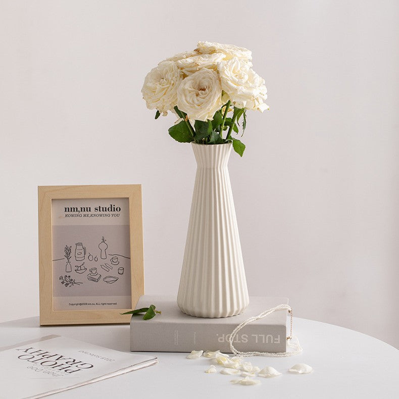 Elegant Textured Ceramic Vase Homeandso