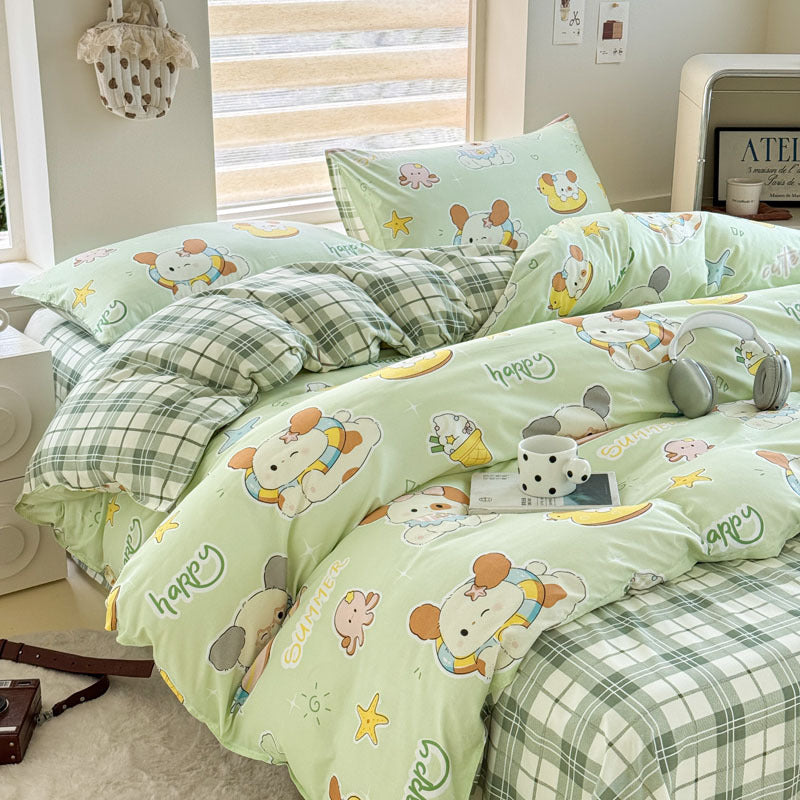 Playful Cartoon-Themed Duvet Cover Set Homeandso