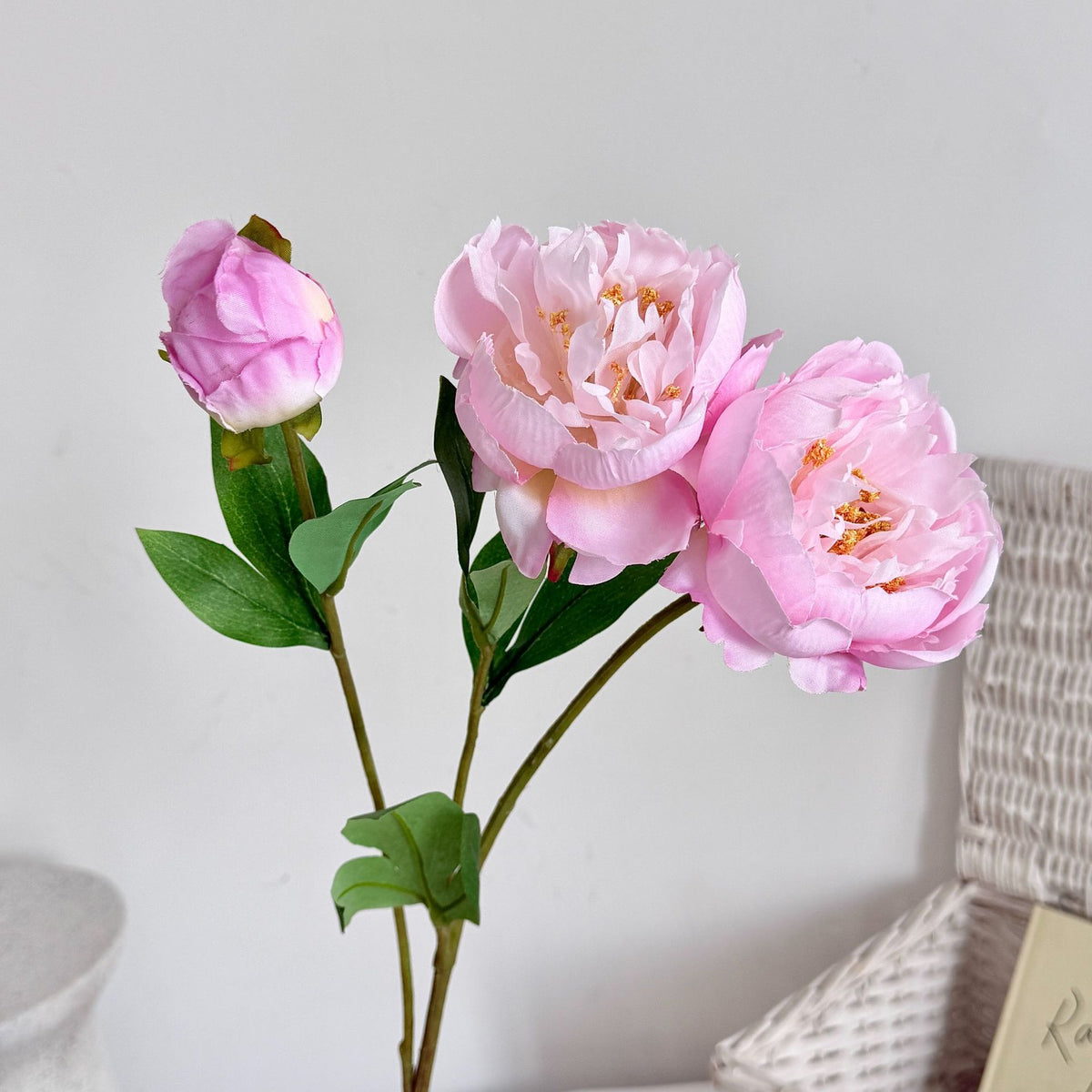 Realistic Artificial Peony Flower Stem
