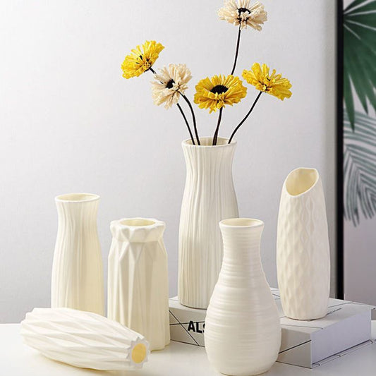 Textured Geometric Decorative Vase