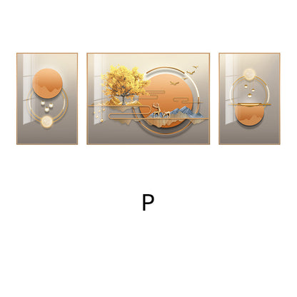 Abstract Elephant-Themed Canvas Triptych Art Homeandso