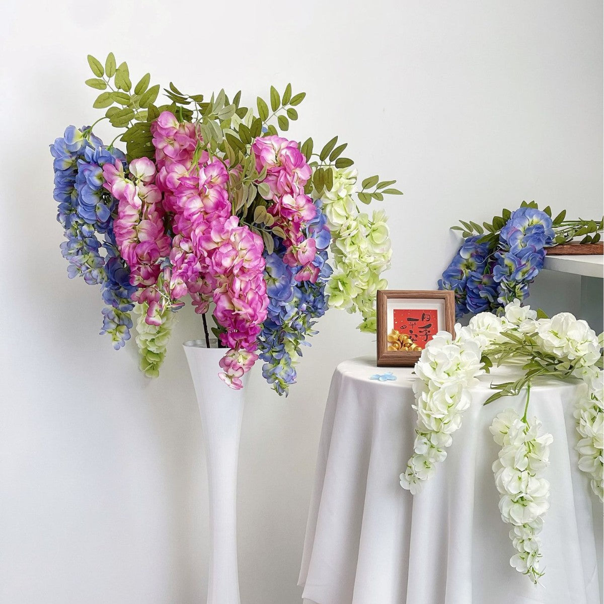Lifelike Wisteria Flower Stem Arrangement