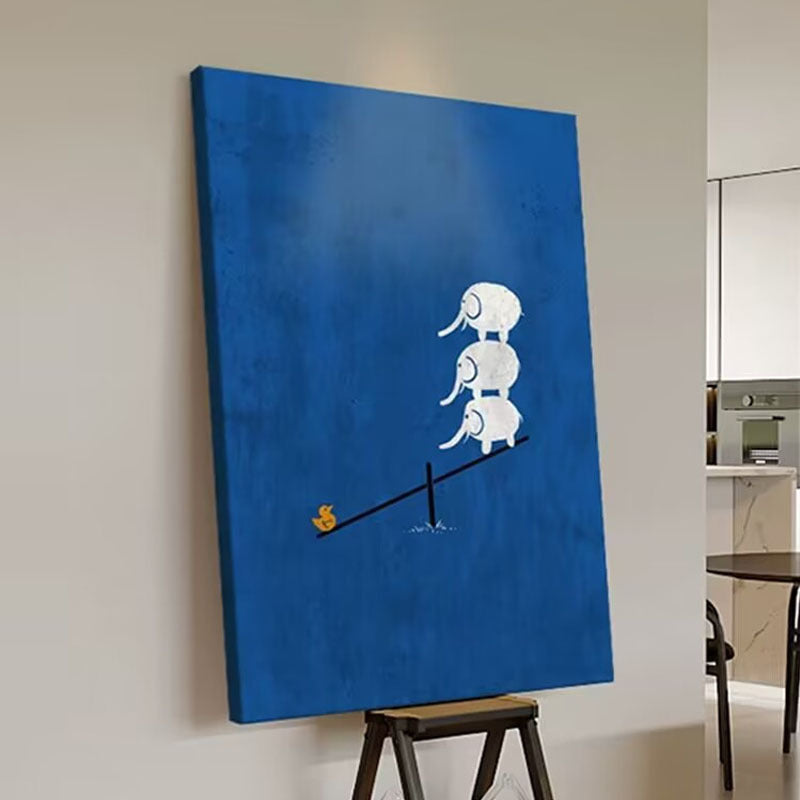 Playful Animal Illustration Canvas Art Homeandso