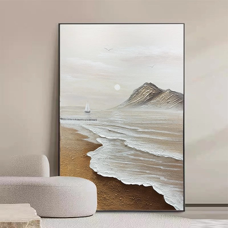 Triptych Beach Landscape Canvas Artwork Homeandso