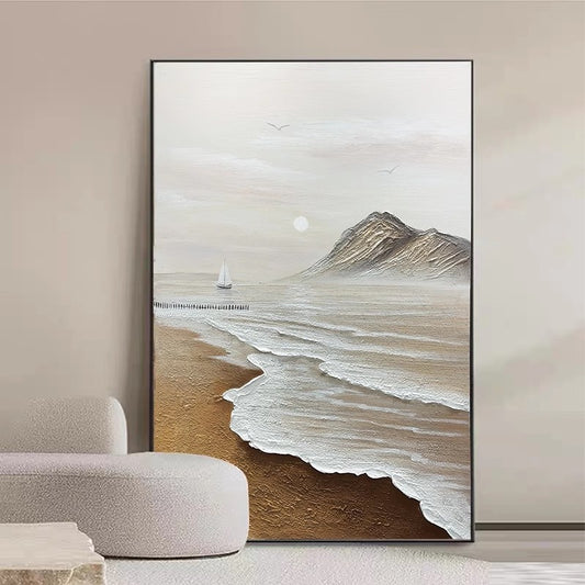 Triptych Beach Landscape Canvas Artwork Homeandso