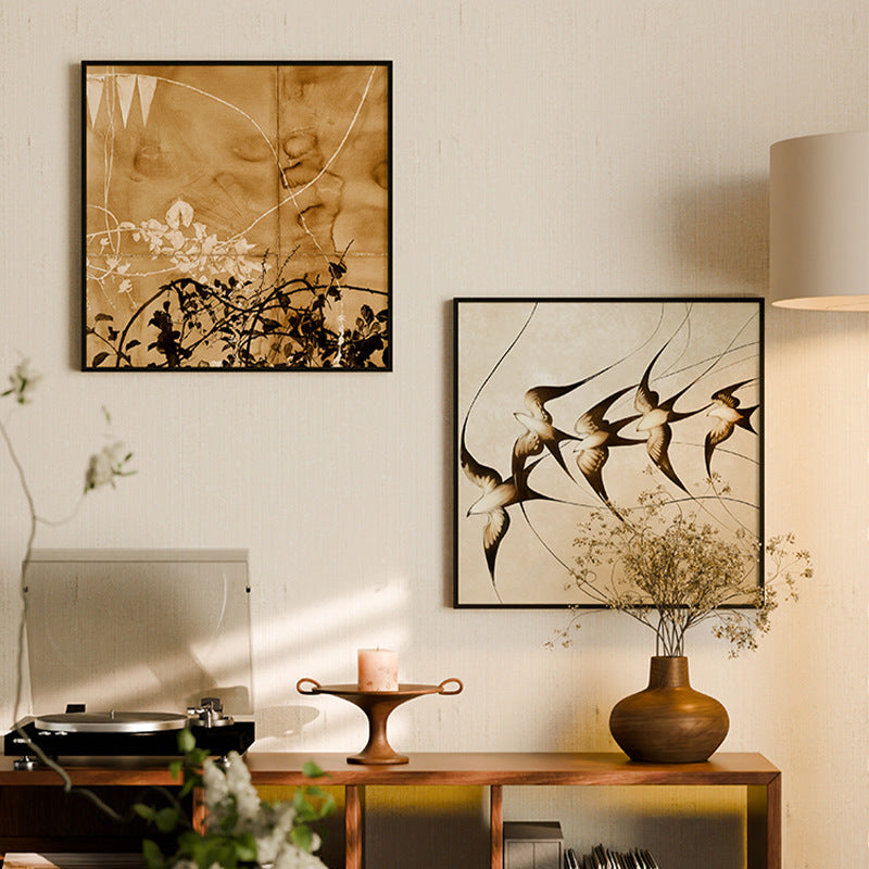 Elegant Framed Bird Silhouette Wall Art Homeandso