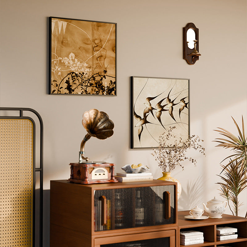 Elegant Framed Bird Silhouette Wall Art Homeandso