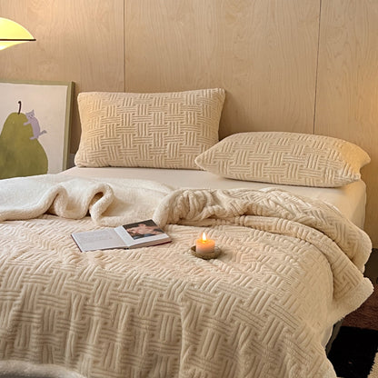 Plush Textured Throw Blanket