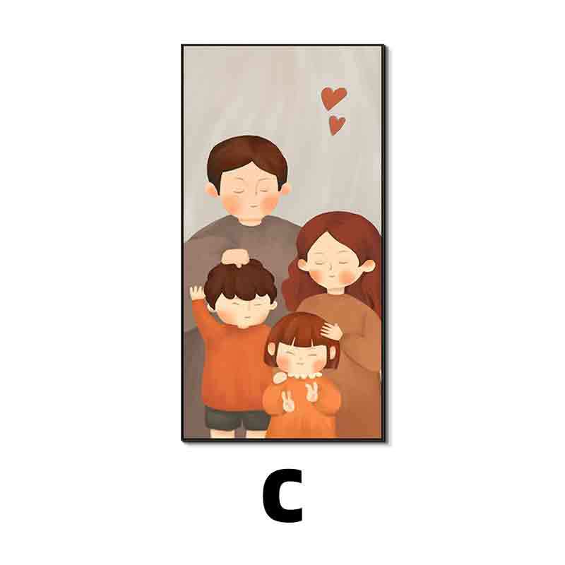 Framed Family Illustration Wall Art Homeandso