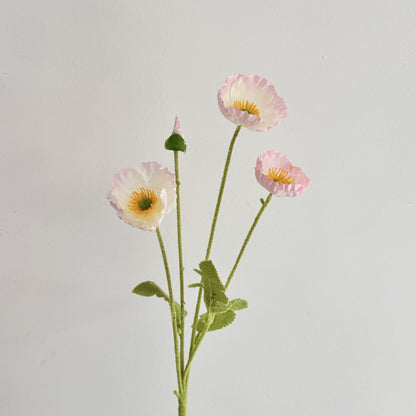 Realistic Poppy Floral Stem for Flower Arrangements