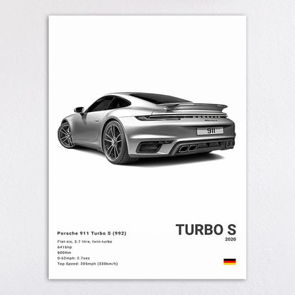 Vintage-Inspired Ford Mustang GT500 Art Print Homeandso