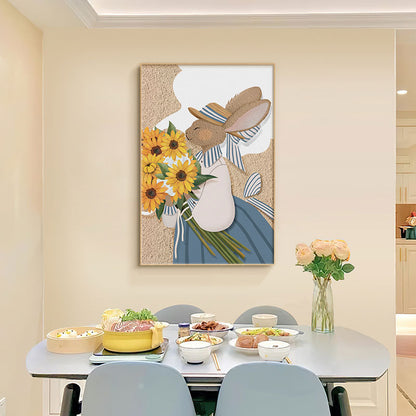 Whimsical Bunny Illustration Wall Art Homeandso