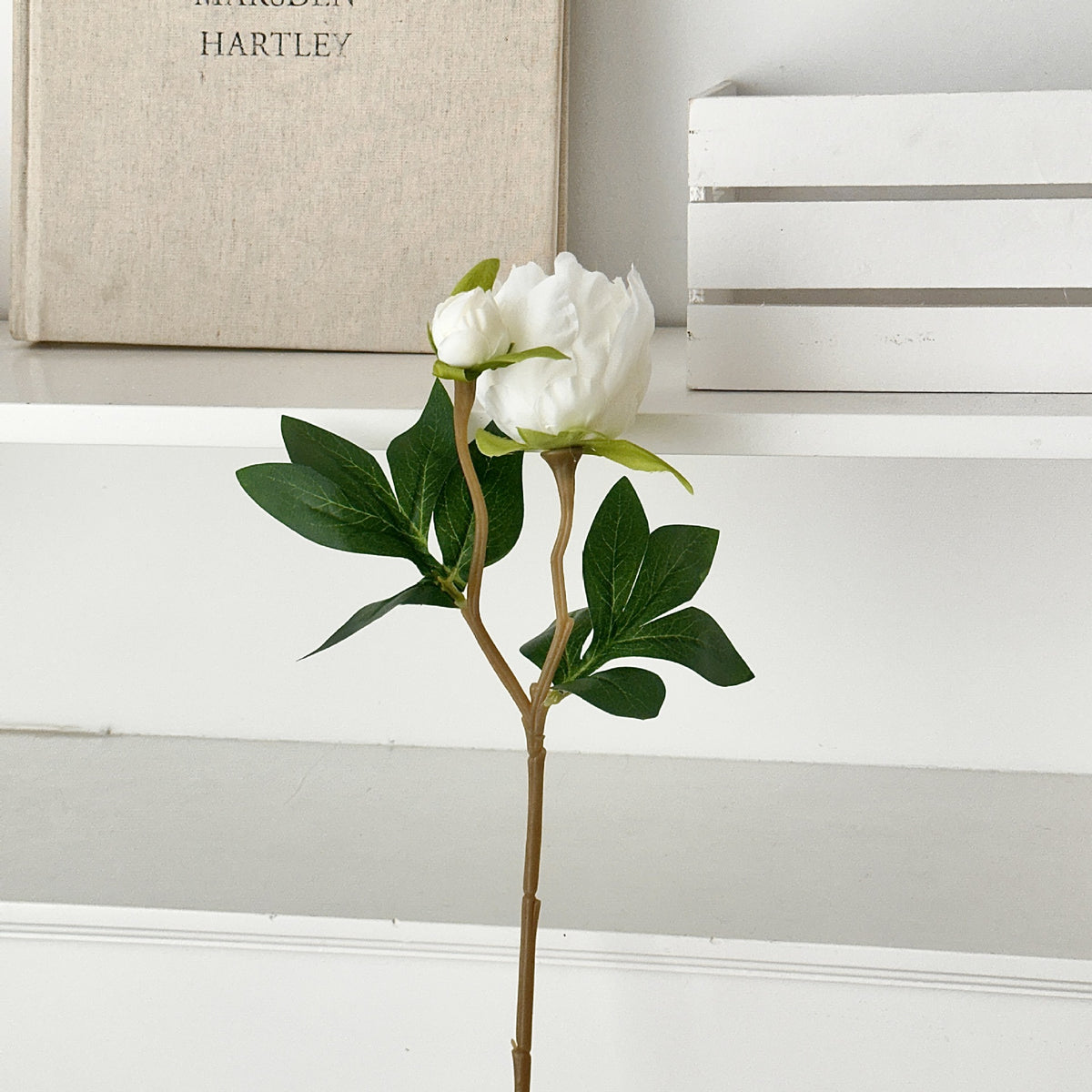 Lifelike Peony Floral Stem