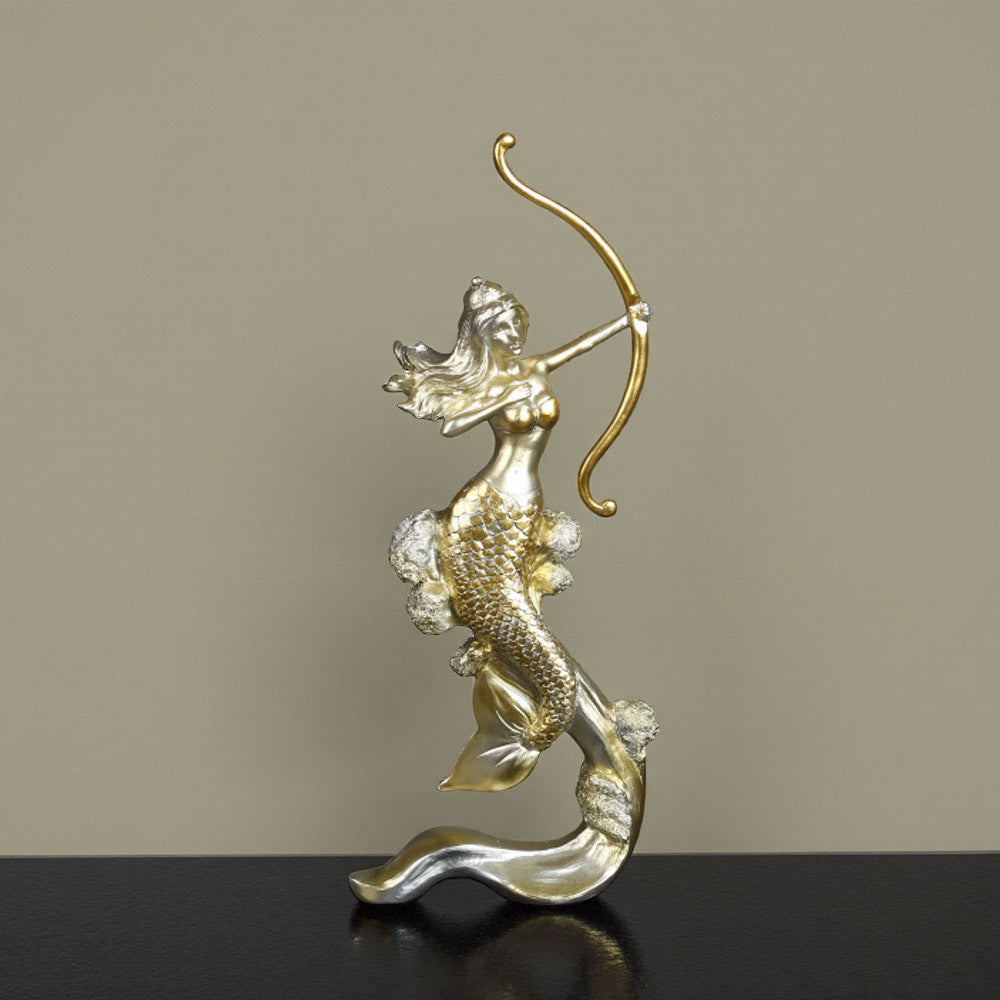 Artistic Mermaid Archer Figurine Homeandso