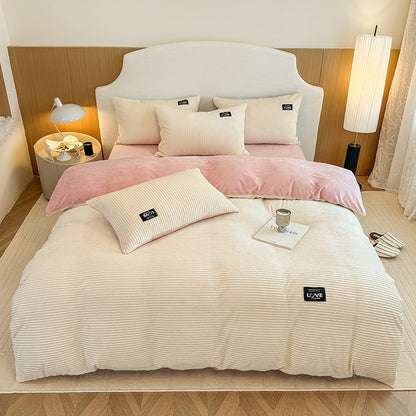 Luxurious Textured Velvet Comforter Set Homeandso