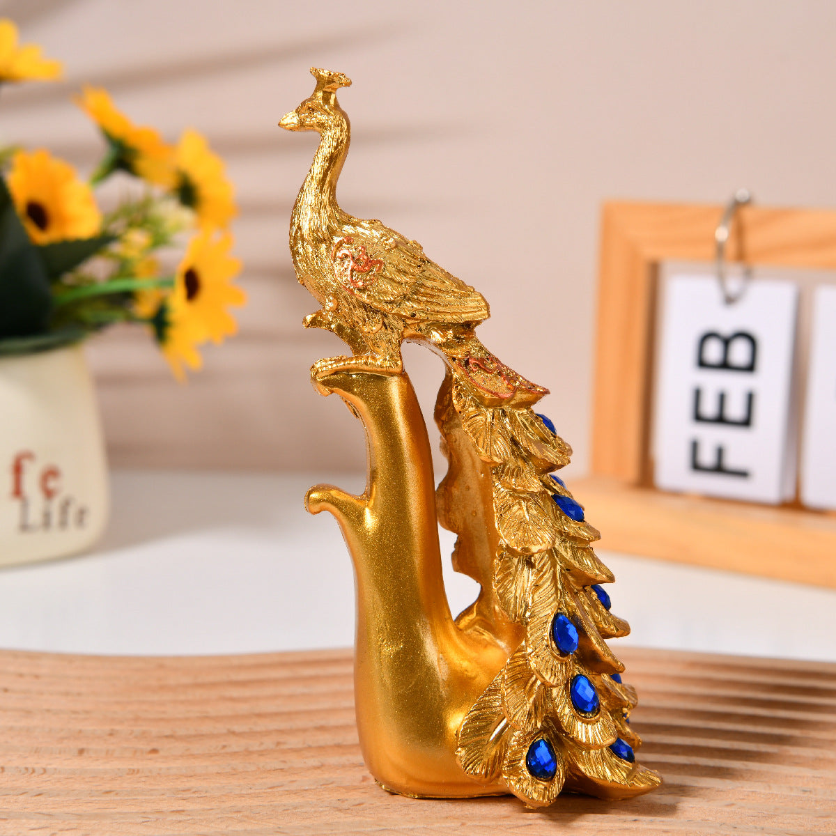 Decorative Peacock Figurine Homeandso