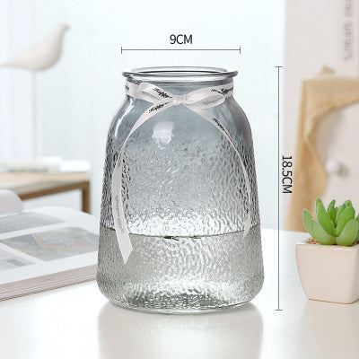Textured Glass Storage Jar