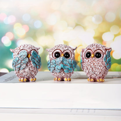 Decorative Owl Figurine Set Homeandso