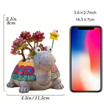 Turtle-Shaped Planter Homeandso
