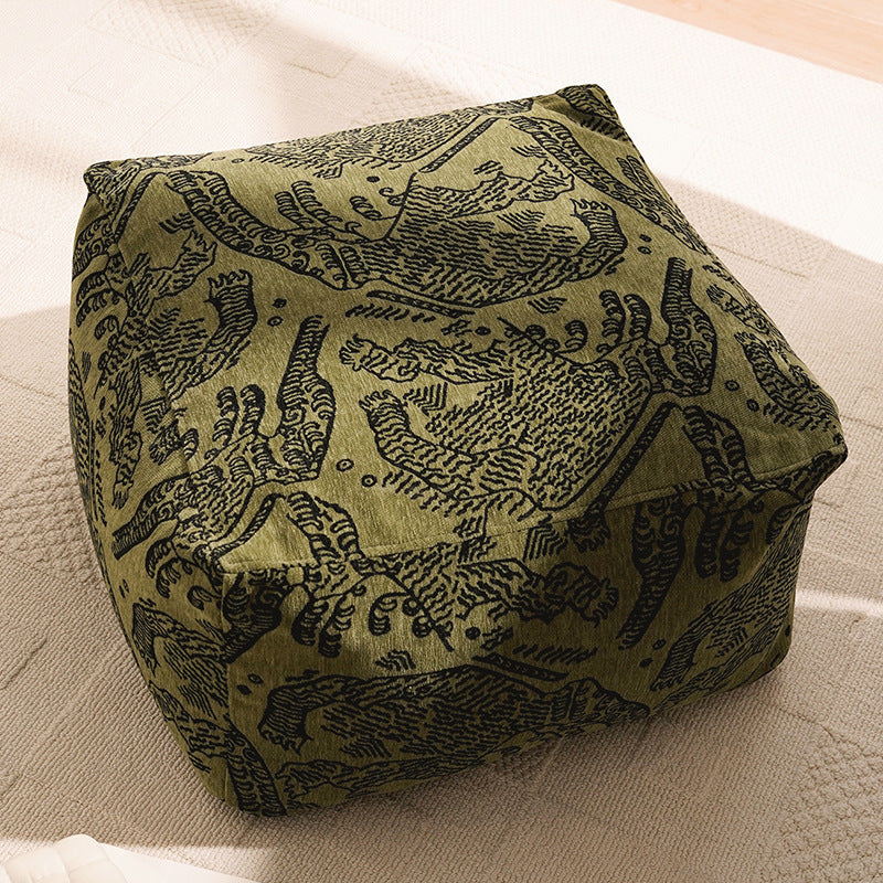 Geometric Patterned Floor Pouf