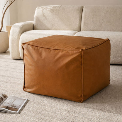 Leder Pouf Hocker